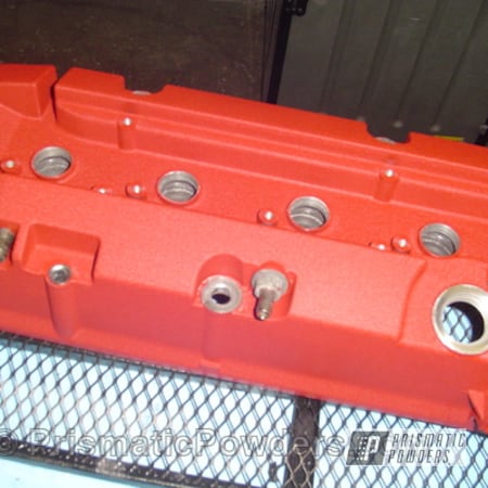 Powder Coating: Textured,Valve Cover,Prismatic,Desert Red Wrinkle PWS-2762,Red,Automotive,powder coated