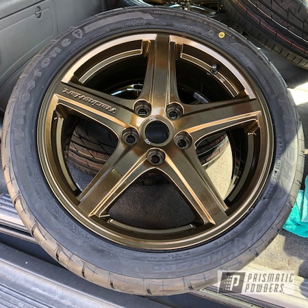 Powder Coating: Wheels,Rims,17" Aluminum Rims,Mazda,Misty Gold PMB-4247,Protege,Mazdaspeed,Protege5