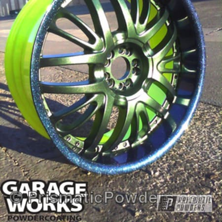 Powder Coating: Chameleon Teal PPB-5733,Yellow,Teal,powder coated,Neon Yellow PSS-1104,Wheels