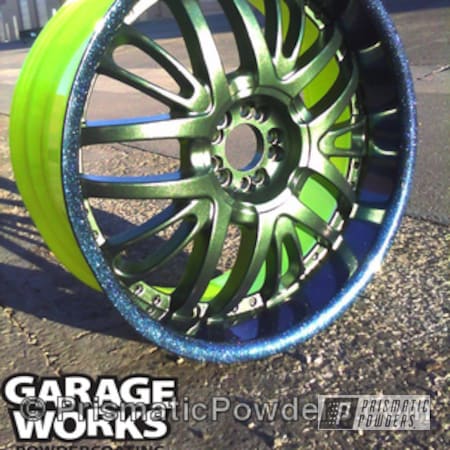 Powder Coating: Chameleon Teal PPB-5733,Yellow,Teal,powder coated,Neon Yellow PSS-1104,Wheels