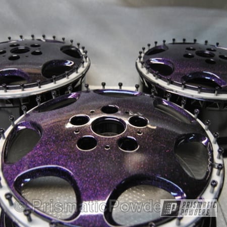 Powder Coating: Ink Black PSS-0106,violet,Clear Vision PPS-2974,powder coated,Wheels