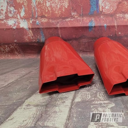 Powder Coating: Chevrolet,Automotive Parts,Exhaust,RAL 3002 Carmine Red,Automotive,Exhaust Tips