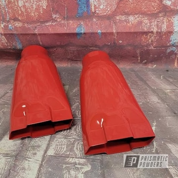 Powder Coated Chevrolet Exhaust Tips In Ral 3002