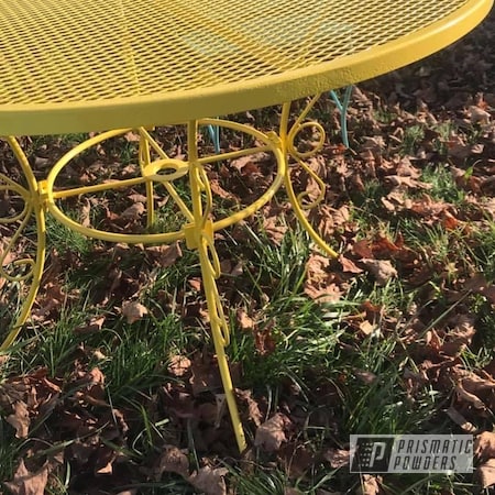 Powder Coating: Sea Foam Green PSS-4063,Outdoor Patio Furniture,Patio Chairs,Home Goods,Patio Furniture,Citrus Splash PMB-5705,Patio Table,Antiques,Patio Set,Outdoor Furniture