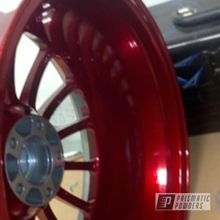 Powder Coating: Wheels,SUPER CHROME USS-4482,chrome,LOLLYPOP RED UPS-1506,Red,powder coated,Illusion Copper Plus PMB-5043