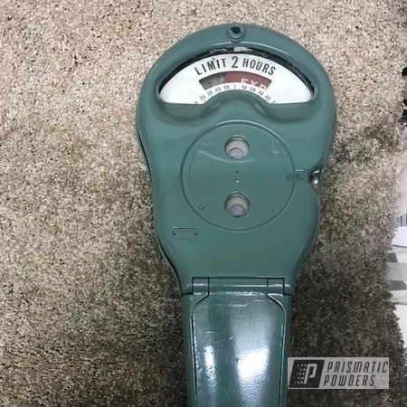 Powder Coating: Parking Meter Restored,Miscellaneous,Antiques,Gutter Green PSB-6809,Restoration,Parking Meter