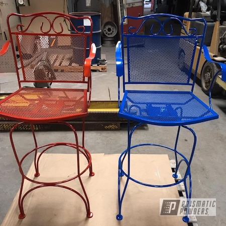 Powder Coating: Clear Vision PPS-2974,Chairs,Bubba PSS-3042,Illusion Red PMS-4515,Pearled Turquoise PMB-8168,Bar Stools,Furniture
