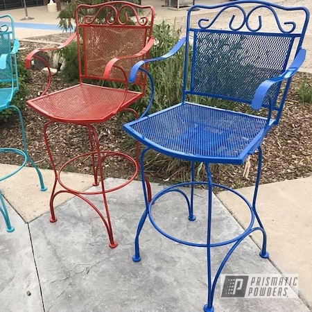 Powder Coating: Clear Vision PPS-2974,Chairs,Bubba PSS-3042,Illusion Red PMS-4515,Pearled Turquoise PMB-8168,Bar Stools,Furniture