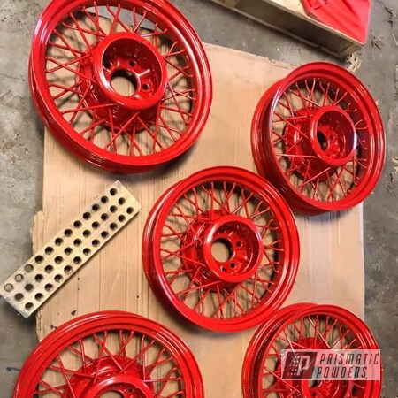Powder Coating: Rims,Flag Red PSS-0105,Antique Rims,Wheels,Steel Rims