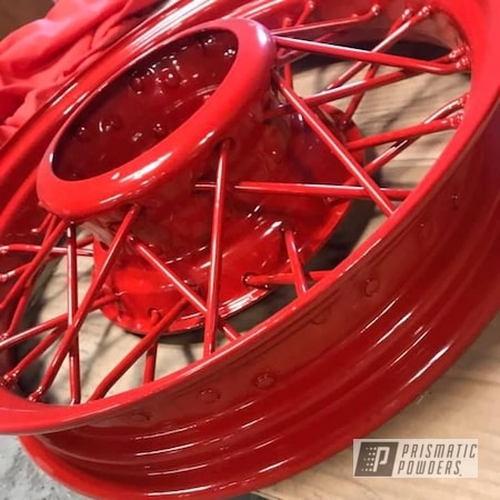 Powder Coating: Wheels,Antique Rims,Rims,Flag Red PSS-0105,Steel Rims
