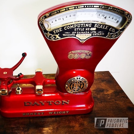 Powder Coating: Antique,Kitchen,Scales,Red,POWERHOUSE RED UPB-5741,Antiques,Custom scale,Restoration,Scale,Powder coated scale