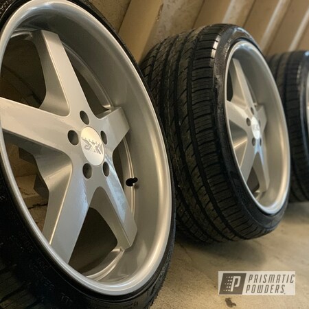 Powder Coating: Wheels,BMW Silver PMB-6525,Alloy Wheels,18",Rims