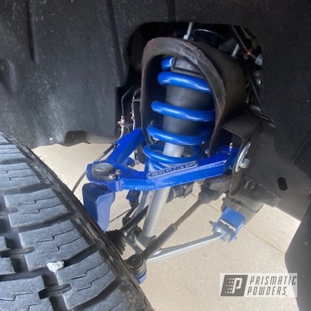 Powder Coating: 4x4,Suspension,POLISHED ALUMINUM HSS-2345,Clear Vision PPS-2974,Chevy Truck,Illusion Blueberry PMB-6908