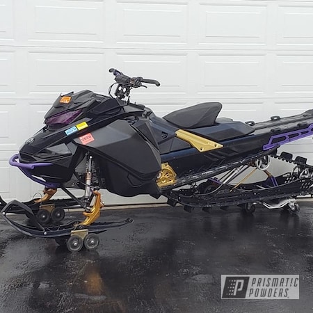 Powder Coating: Snowmobile,Gold Sparkle PPB-4499,Frosted Grape PSB-5922,850,Custom Snowmobile,Skidoo