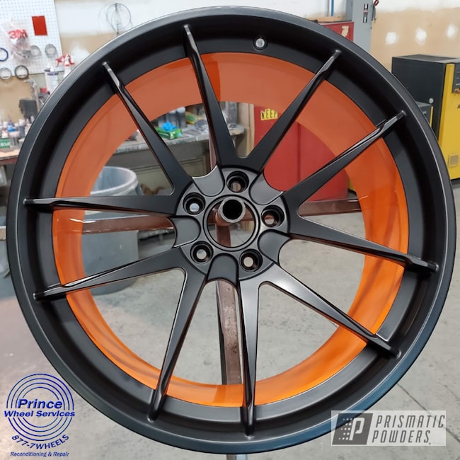 Powder Coated Two Tone Polaris Wheels In Pss-0106 And Ral 2011
