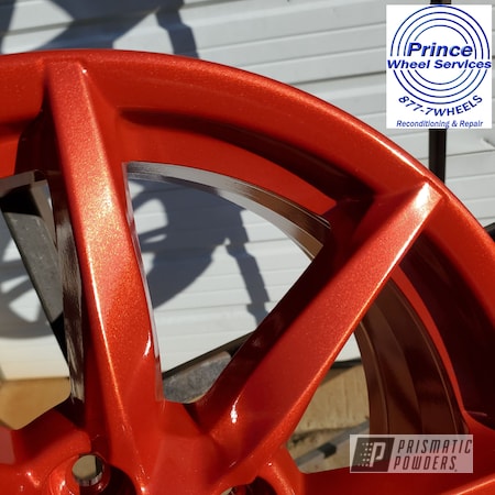 Powder Coating: Aluminum Wheels,Rims,Alloy Wheels,Clear Vision PPS-2974,Mazda,Illusions,Illusion Red PMS-4515,Wheels,Mazda Wheels