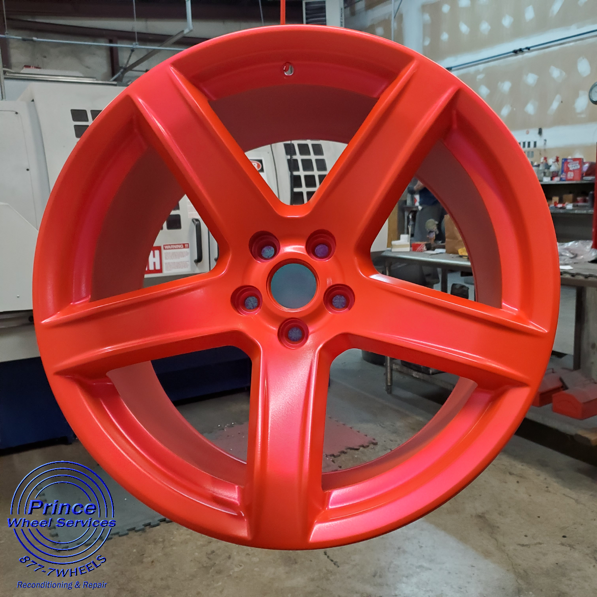 Red Dodge Rims Dodge Wheels Done in Flat Corkey Red | Prismatic Powders