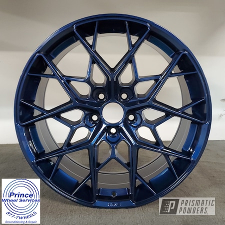 Powder Coating: Wheels,Alloy Wheels,Clear Vision PPS-2974,Rims,SUNSET BLUE PMB-5368,Automotive Wheels