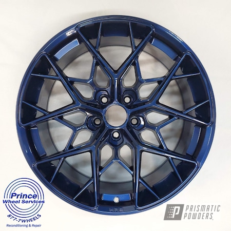 Powder Coating: Rims,Alloy Wheels,Clear Vision PPS-2974,Automotive Wheels,SUNSET BLUE PMB-5368,Wheels