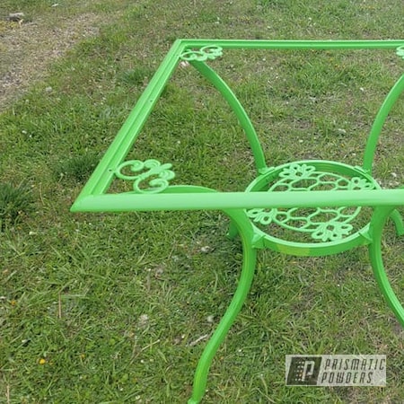 Powder Coating: Patio Table,RAL 6018 Yellow Green,Vintage Furniture,Outdoor Patio Furniture,lawn furniture,Furniture