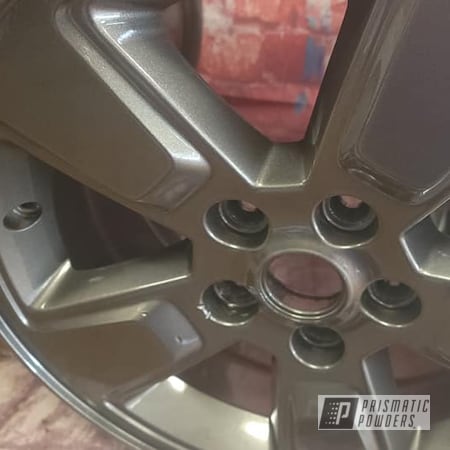 Powder Coating: Aluminum Wheels,19" Wheels,19" Aluminum Rims,Rims,Clear Vision PPS-2974,Automotive Wheels,Aluminum Rims,Kingsport Grey PMB-5027,Wheels