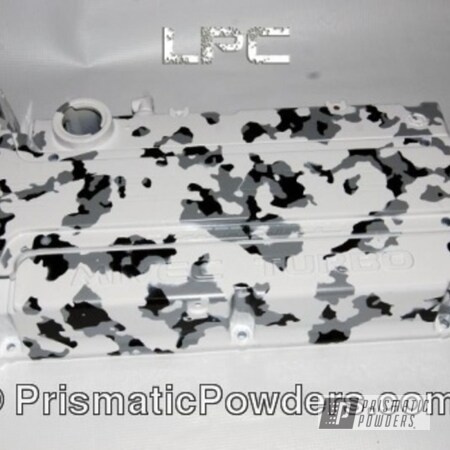 Powder Coating: Ink Black PSS-0106,Custom,Grey,automotive part,Gloss White PSS-5690,White,powder coating,Black,camo,Automotive,Prismatic Powders,powder coated