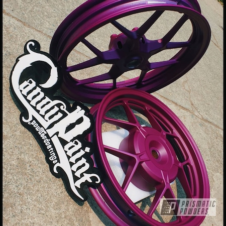 Powder Coating: Illusion Purple PSB-4629,Wheels,Motorcycle Rims,Rims,15" Aluminum Rims,Motorcycle Wheels,Casper Clear PPS-4005