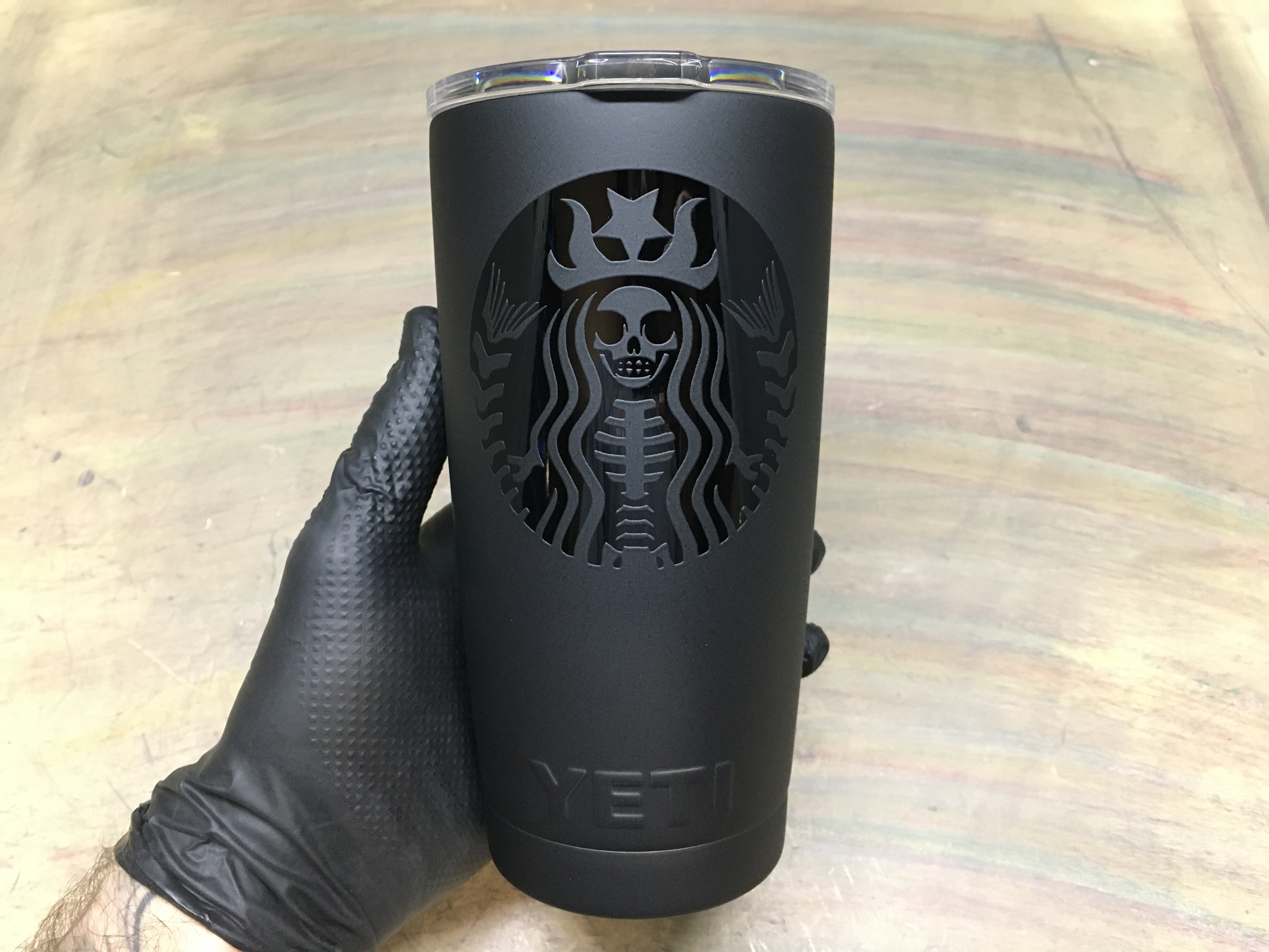 Custom Yeti Tumbler Finished with Ink Black and Casper Clear ...