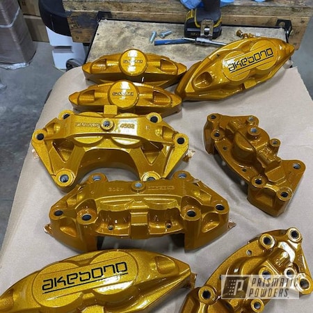 Powder Coating: Calipers,Clear Vision PPS-2974,Illusion Spanish Fly PMB-6920,Brake Calipers,Akebono