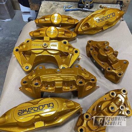 Powder Coating: Calipers,Clear Vision PPS-2974,Illusion Spanish Fly PMB-6920,Brake Calipers,Akebono