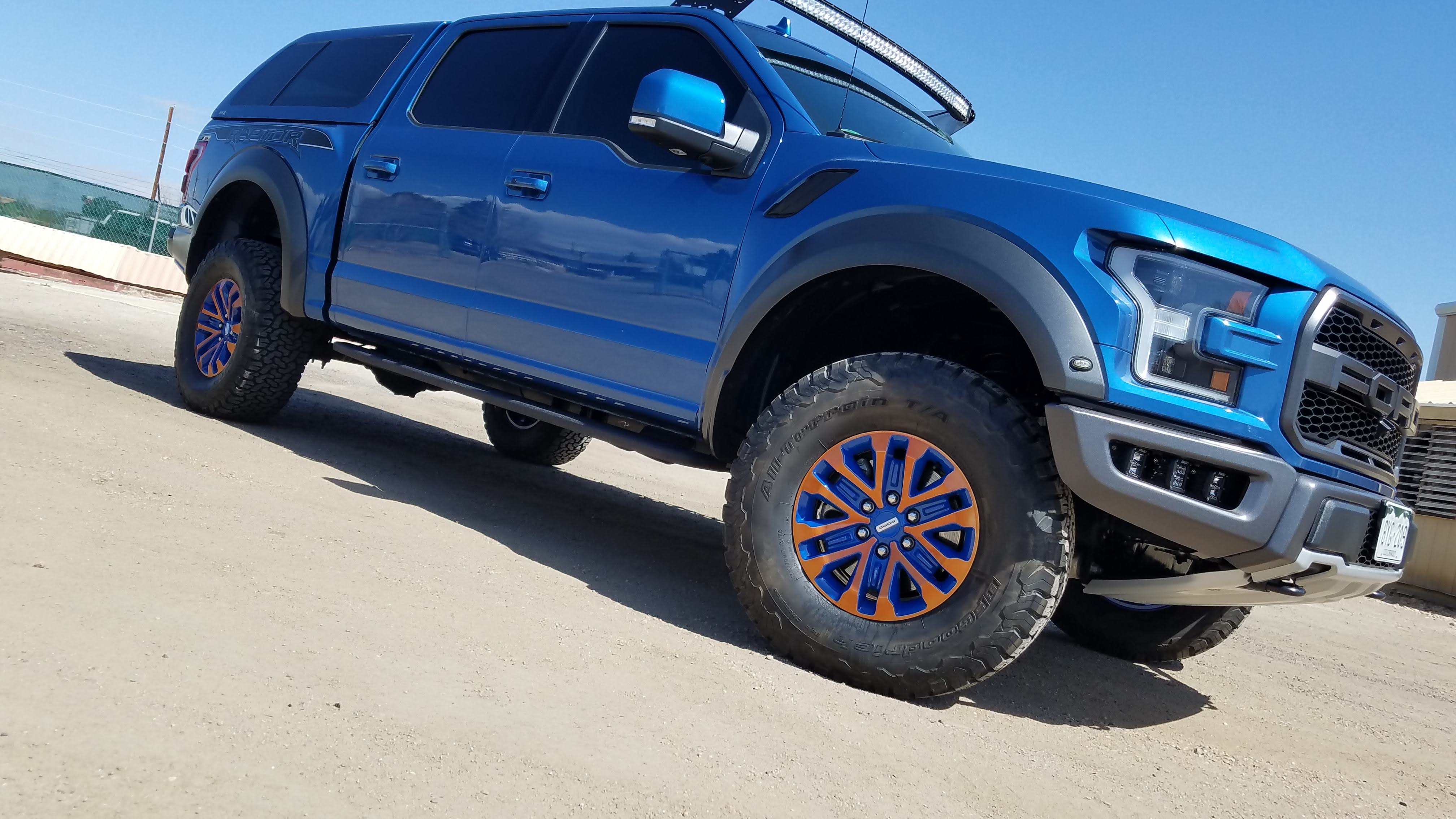 Powder Coated Raptor Rims Two Tone Ford Raptor Wheels with RAL 5010 and Trans Copper II ...