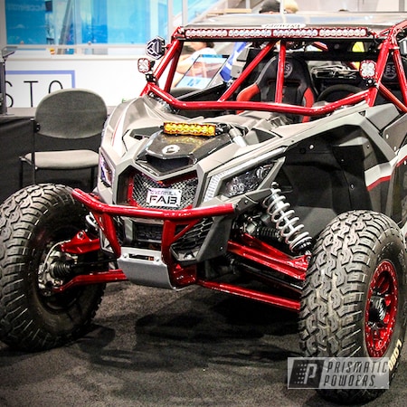 Powder Coating: Clear Vision PPS-2974,Off-Road,Powersports,Brian Bush,Can-Am Maverick,Custom Powder Coated Can-am Parts,Rancher Red PPB-6415,Can-am X3