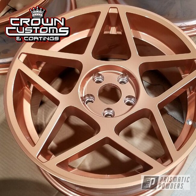 Custom Rims Powder Coated In Illusion Rose Gold With A Clear Vision Top Coat