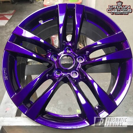 Powder Coating: Illusion Purple PSB-4629,Wheels,Automotive,Clear Vision PPS-2974,Two Stage Powder Coat Application,Clear Top Coat Applied