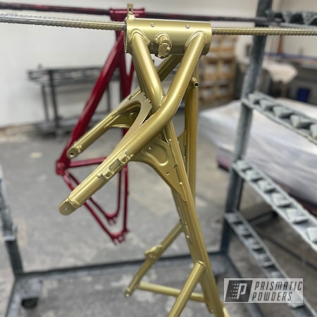 Powder Coating: Extruded Brass PPB-6404,Motorcycle Frame