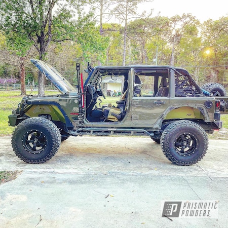 Powder Coating: Automotive Parts,Jeep Accessories,Inner Fender,Jeep,Wrangler,Jeep Parts,Army Green PSB-4944,fender,Automotive,Fenders