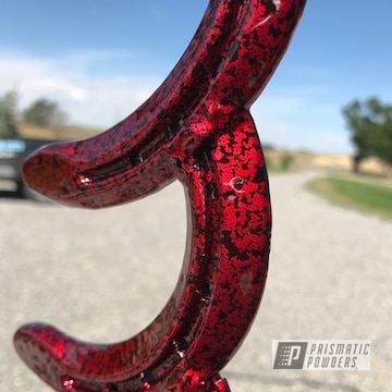 Lollypop Red Over Black Frost On Horseshoe Artwork