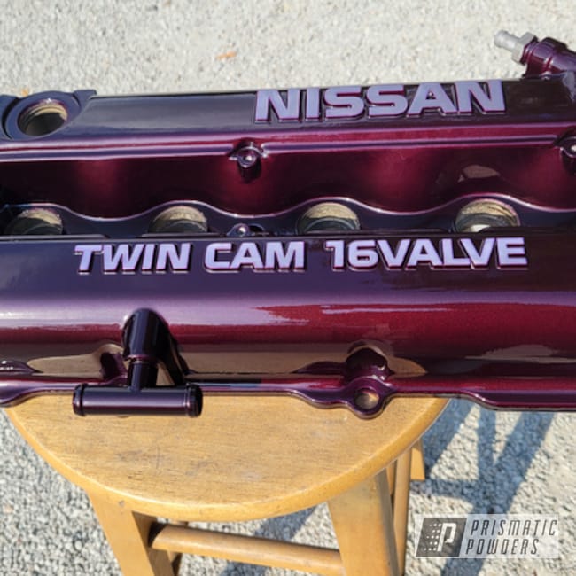 Powder Coated Nissan Valve Cover In Pps-2974 And Pmb-6906