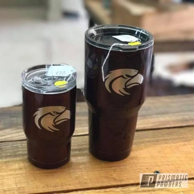 Clear Vision Over Rose Cherry On Eagles Themed Travel Cups