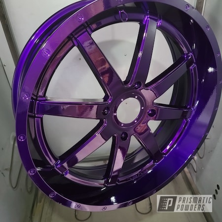 Powder Coating: Aluminum Wheels,24",Rims,Clear Vision PPS-2974,Illusion Purple PSB-4629,Wheels