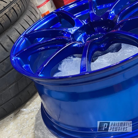Powder Coating: LOLLYPOP BLUE UPS-2502,Rims,18" Aluminum Rims,Spoked Wheels,WedsSport,Seat Leon Cupra,Wheels