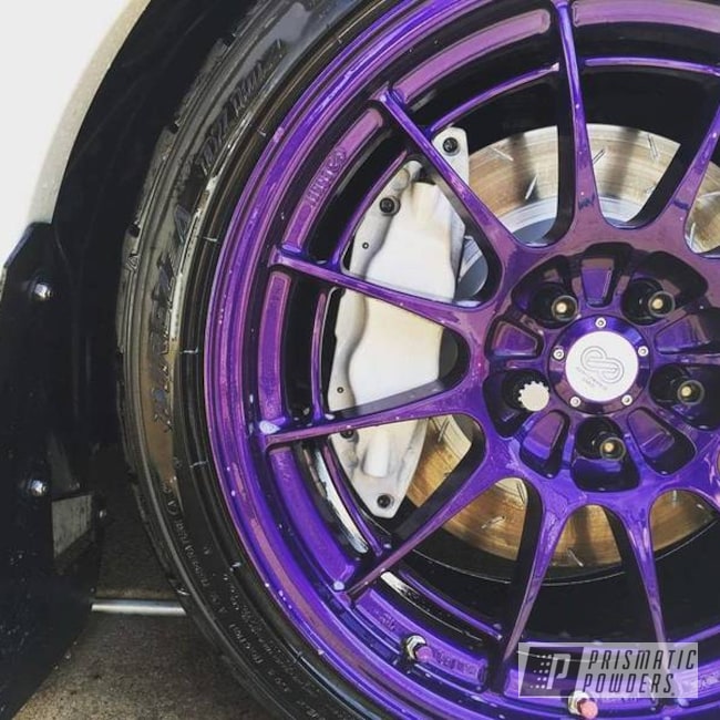 Illusion Purple And Overcast On Custom Automotive Wheel