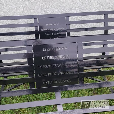 Powder Coating: Park Benches,Ink Black PSS-0106,Memorial Benches,Outdoor Bench,Outdoor Patio Furniture