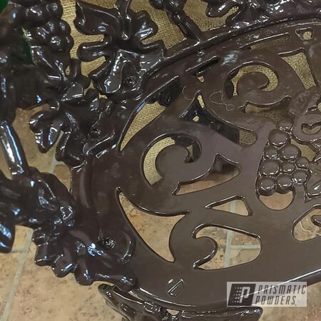 Powder Coating: Patio Chairs,Patio Furniture,Cast Iron Chairs,RAL 8017 Chocolate Brown,Patio Chair,Outdoor Patio Furniture