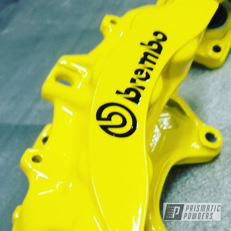 Powder Coating: Calipers,brembos,Brembo Calipers,Brembo,Brake Calipers,Brembo Brake Calipers,Hot Yellow PSS-1623,Cadillac