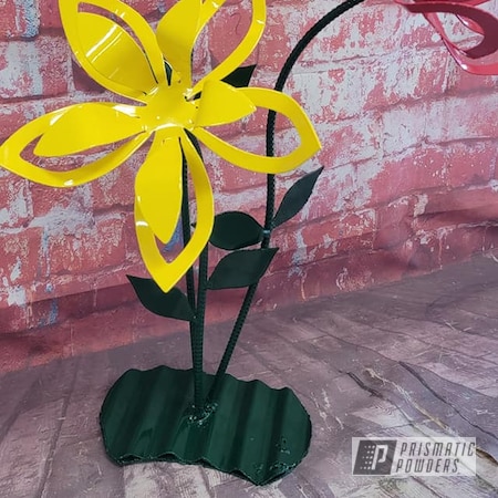 Powder Coating: RAL 1018 Zinc Yellow,Garden Art,Multi Color Application,Passion Red PSS-4783,Flowers,Outdoor Decor,RAL 3002 Carmine Red,RAL 2008 Bright Red Orange,Metal Sculpture,RAL 6009 Fir Green,Yard Art