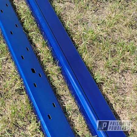 Powder Coating: Running Boards,2 Stage Application,Automotive Parts,Transparents,Blue,Cosmic Blue PMB-1803,Side Steps,Automotive,Cheater Blue PPB-6815