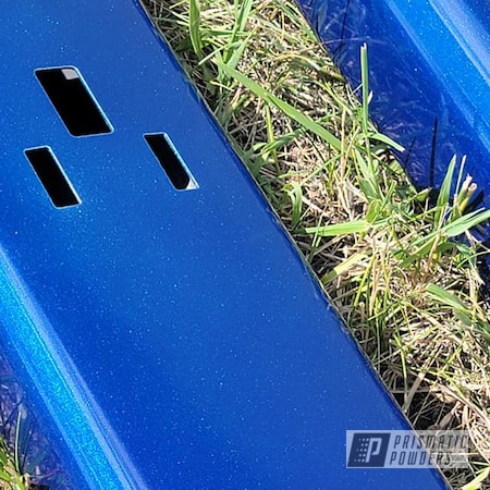 Powder Coating: Running Boards,2 Stage Application,Automotive Parts,Transparents,Blue,Cosmic Blue PMB-1803,Side Steps,Automotive,Cheater Blue PPB-6815