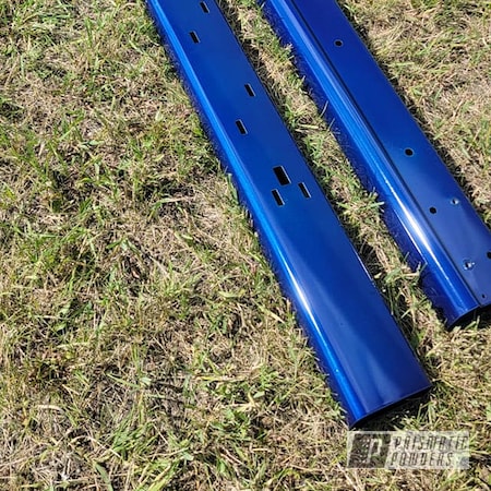 Powder Coating: Automotive,Cheater Blue PPB-6815,2 Stage Application,Blue,Running Boards,Side Steps,Cosmic Blue PMB-1803,Automotive Parts,Transparents