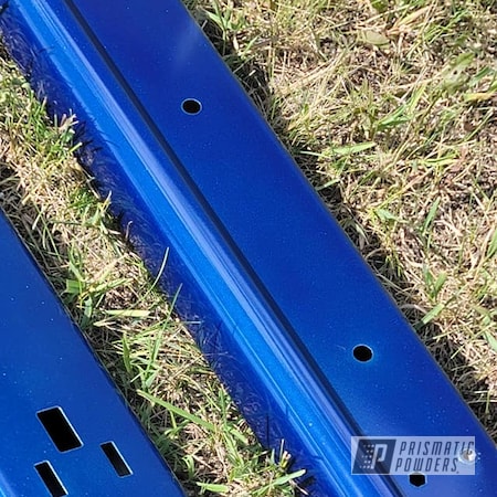 Powder Coating: Automotive,Cheater Blue PPB-6815,2 Stage Application,Blue,Running Boards,Side Steps,Cosmic Blue PMB-1803,Automotive Parts,Transparents